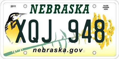 NE license plate XQJ948