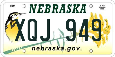NE license plate XQJ949