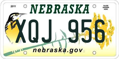 NE license plate XQJ956