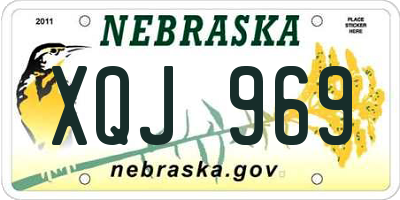 NE license plate XQJ969