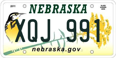 NE license plate XQJ991