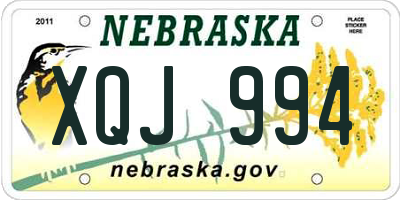 NE license plate XQJ994