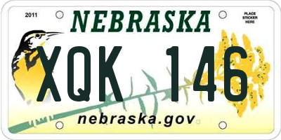 NE license plate XQK146
