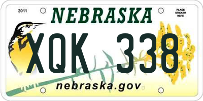NE license plate XQK338