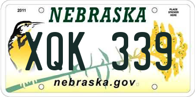NE license plate XQK339