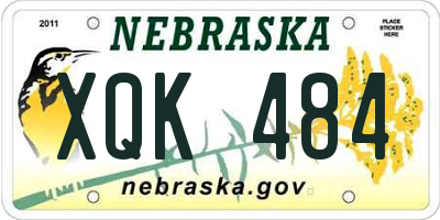 NE license plate XQK484