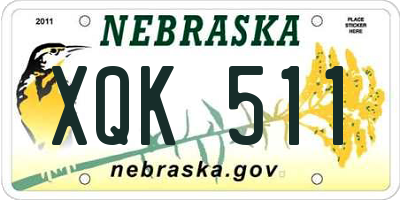 NE license plate XQK511