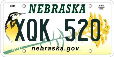 NE license plate XQK520