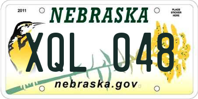NE license plate XQL048