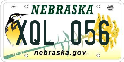 NE license plate XQL056
