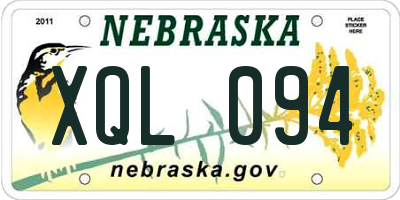 NE license plate XQL094