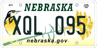 NE license plate XQL095