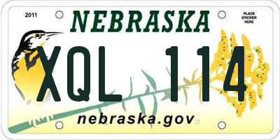 NE license plate XQL114