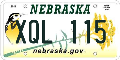 NE license plate XQL115