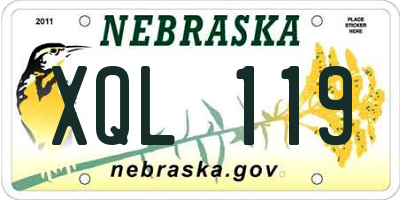 NE license plate XQL119