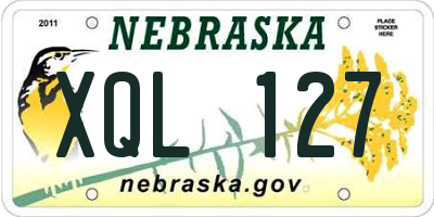NE license plate XQL127