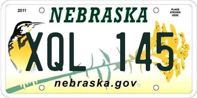 NE license plate XQL145