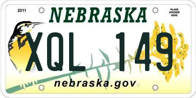 NE license plate XQL149