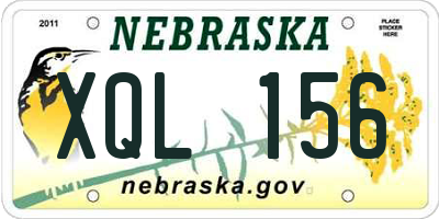 NE license plate XQL156