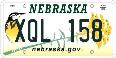 NE license plate XQL158