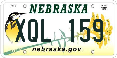NE license plate XQL159
