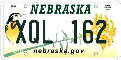 NE license plate XQL162