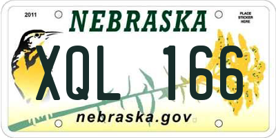 NE license plate XQL166