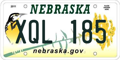NE license plate XQL185