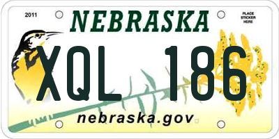 NE license plate XQL186