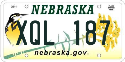 NE license plate XQL187