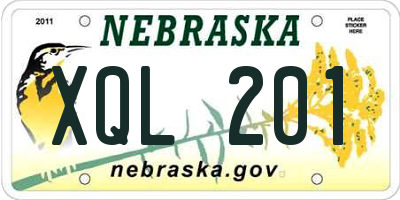 NE license plate XQL201
