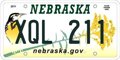 NE license plate XQL211