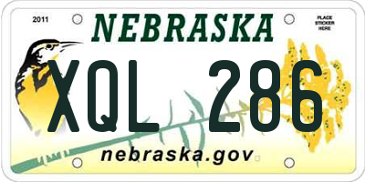NE license plate XQL286