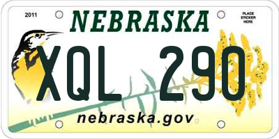 NE license plate XQL290