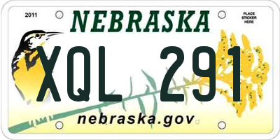 NE license plate XQL291
