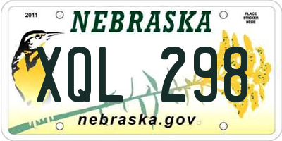NE license plate XQL298