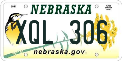 NE license plate XQL306