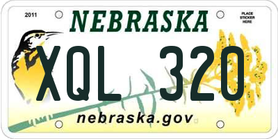 NE license plate XQL320