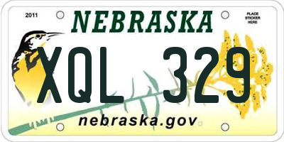 NE license plate XQL329