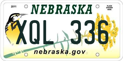 NE license plate XQL336