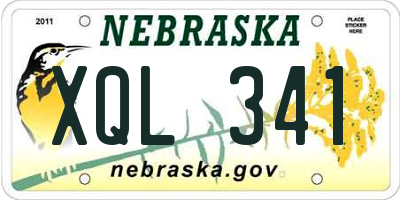NE license plate XQL341