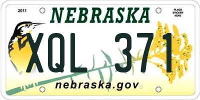 NE license plate XQL371