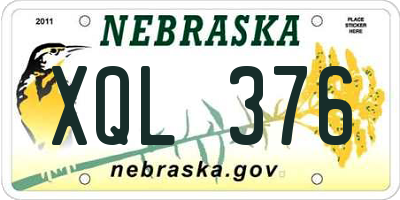 NE license plate XQL376