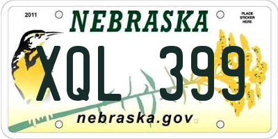 NE license plate XQL399
