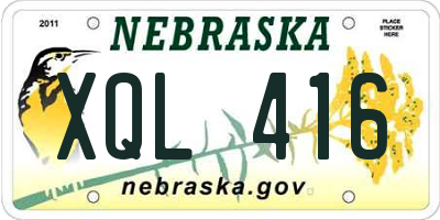 NE license plate XQL416