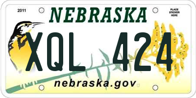 NE license plate XQL424