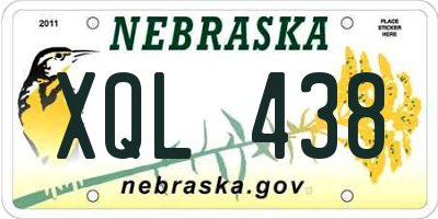 NE license plate XQL438