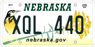 NE license plate XQL440