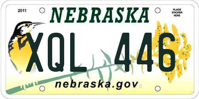 NE license plate XQL446