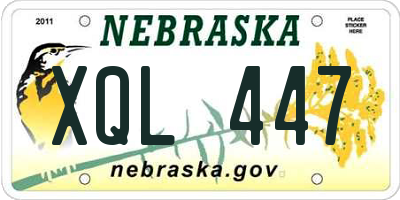 NE license plate XQL447